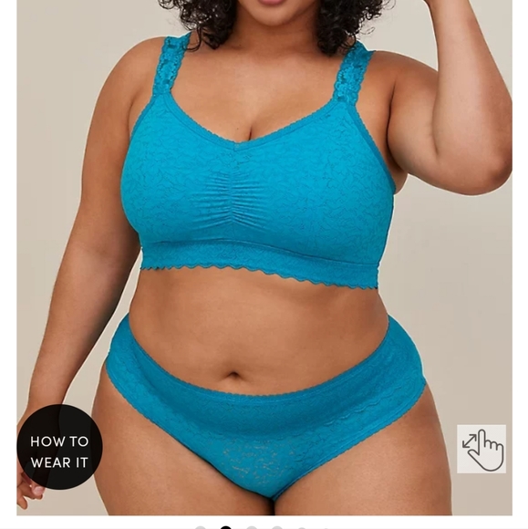 TORRID BRALITE UNLINED 4-WAY STRETCH LACE BRALETTE - Picture 2 of 8